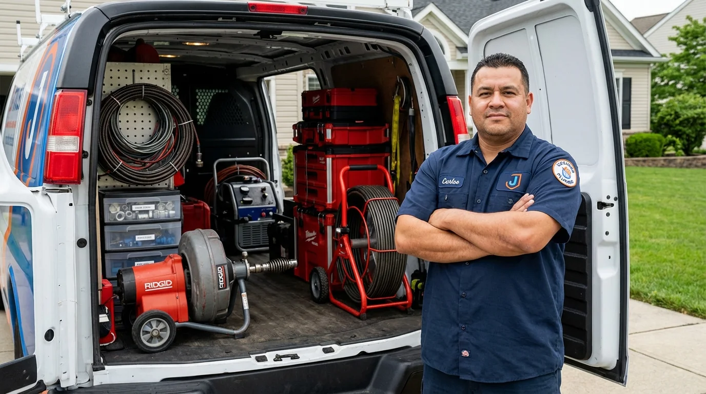 Professional drain cleaning equipment and Johns Plumbing LLC plumber in Dove Creek
