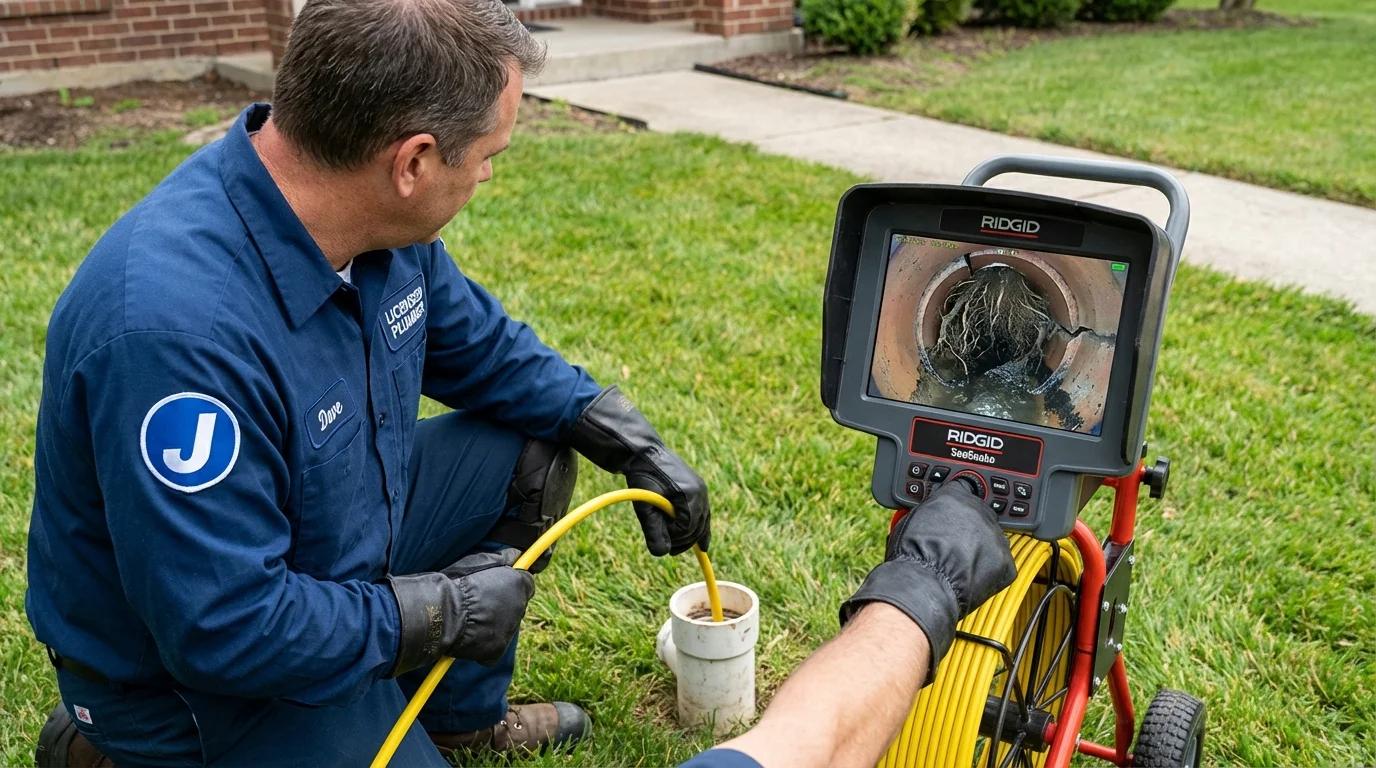 Sewer camera inspection being performed by Johns Plumbing LLC in Dove Creek