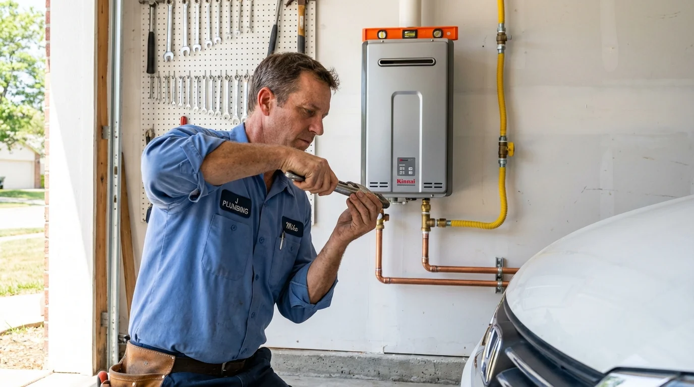 Tankless water heater installation by a Johns Plumbing LLC plumber in Dove Creek
